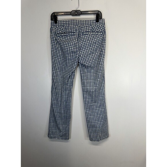 TORY BURCH Women’s  Pant CAPRIS Ankle Blue Haven Plaid Cotton Sz 26 - Picture 11 of 16